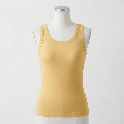 Mary's Ribbed Cotton Built-in Bra Tank