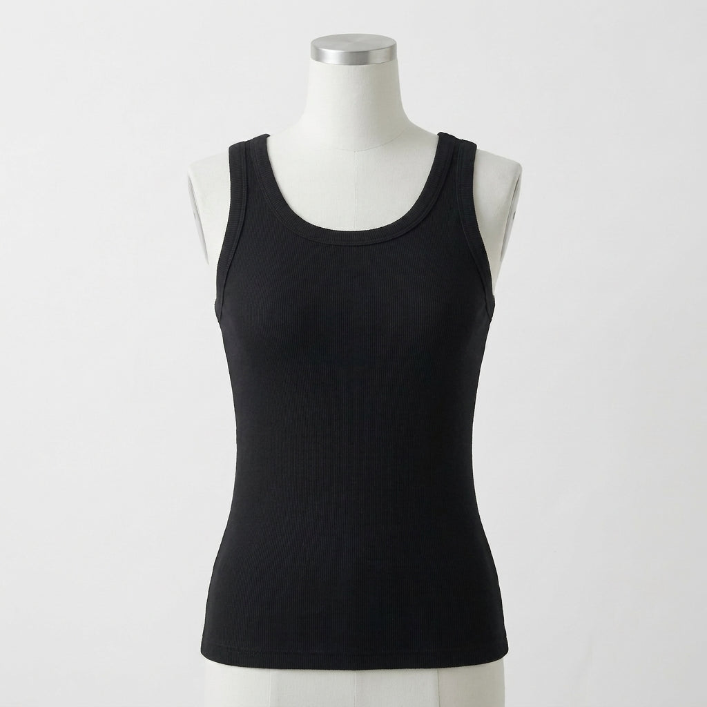 Mary's Ribbed Cotton Built-in Bra Tank