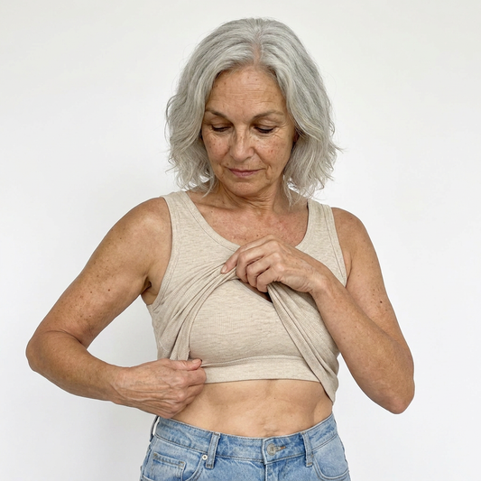 Mary's Ribbed Cotton Built-in Bra Tank