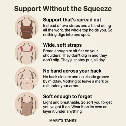 Mary's Tanks Built-In Bra Comfort Shaper Tank