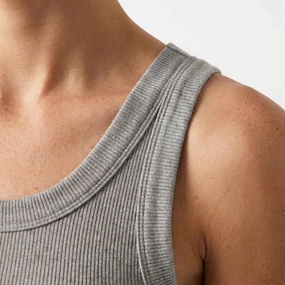 Mary's Ribbed Cotton Built-in Bra Tank